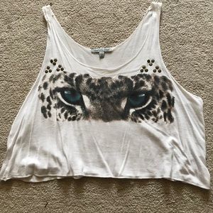 Charlotte Russe leopard crop top